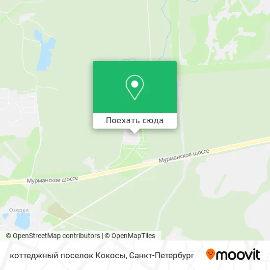 Карта коттеджный поселок Кокосы