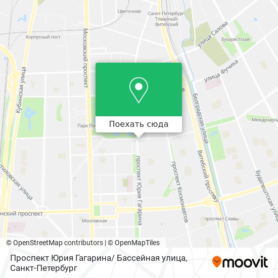 Карта Проспект Юрия Гагарина/ Бассейная улица