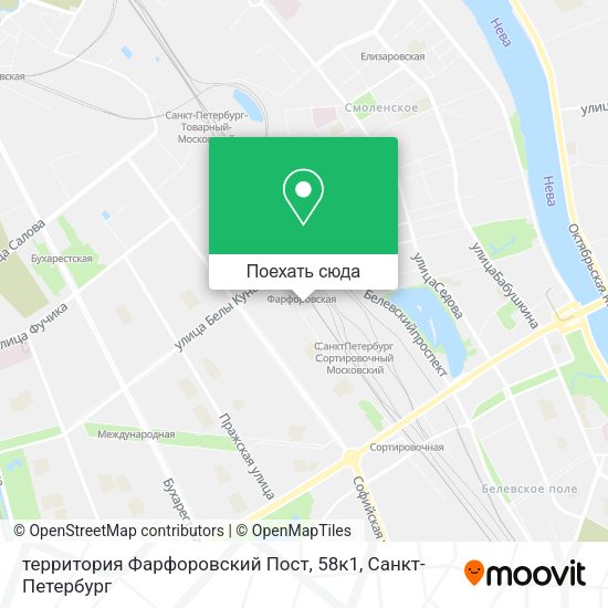 Карта территория Фарфоровский Пост, 58к1