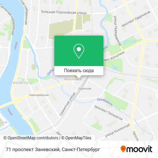 Карта 71 проспект Заневский