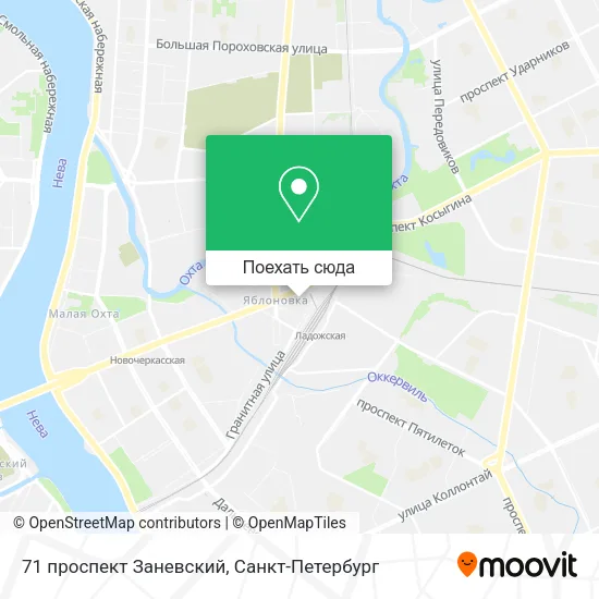 Карта 71 проспект Заневский