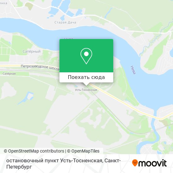 Карта остановочный пункт Усть-Тосненская