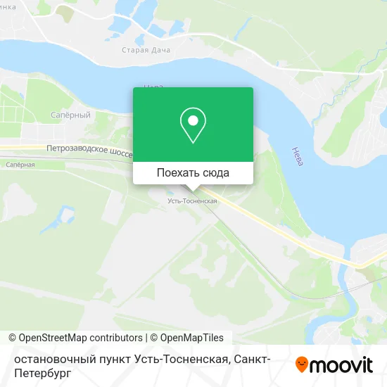 Карта остановочный пункт Усть-Тосненская