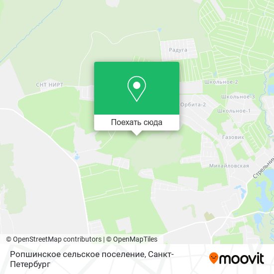 Карта Ропшинское сельское поселение