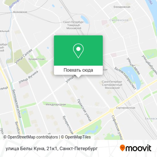Карта улица Белы Куна, 21к1