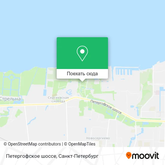 Карта Петергофское шоссе