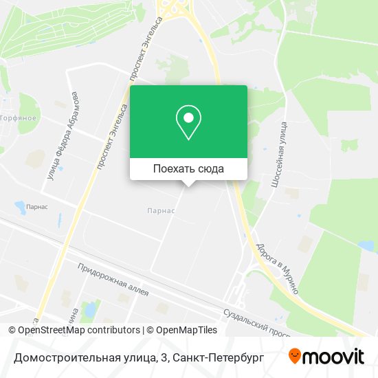 Карта Домостроительная улица, 3