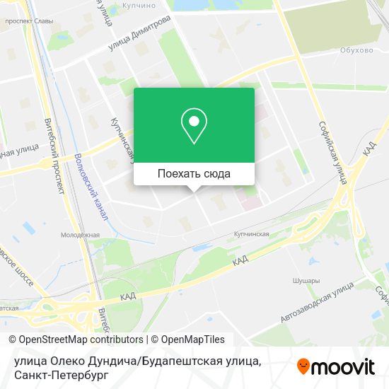 Карта улица Олеко Дундича / Будапештская улица