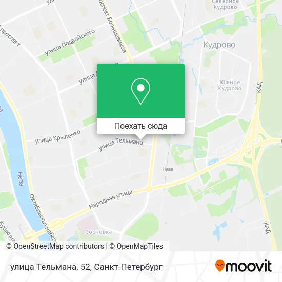 Карта улица Тельмана, 52