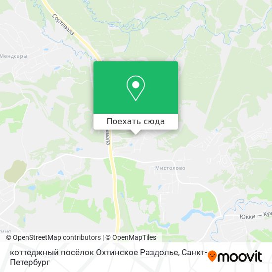 Карта коттеджный посёлок Охтинское Раздолье