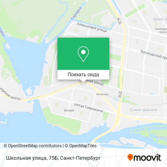 Карта Школьная улица, 75Б