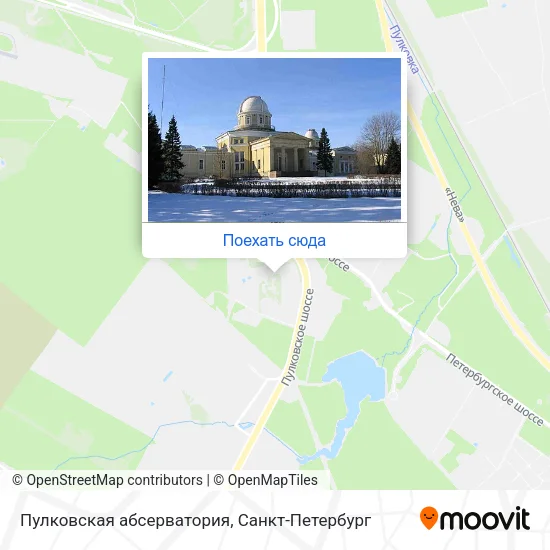 Карта Пулковская абсерватория