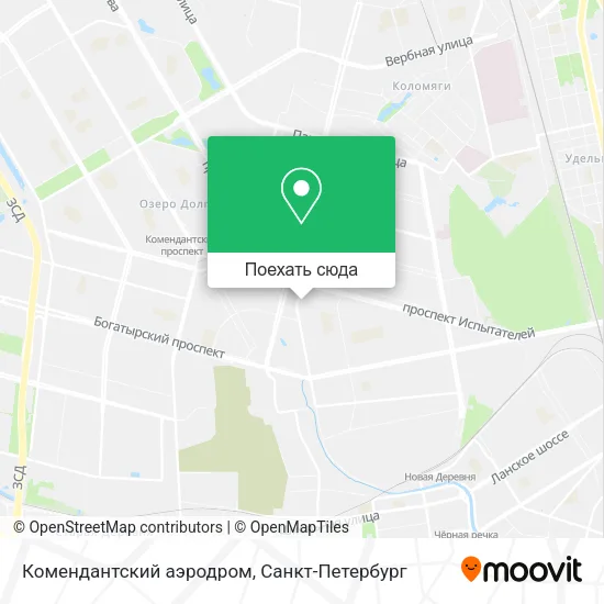 Карта Комендантский аэродром