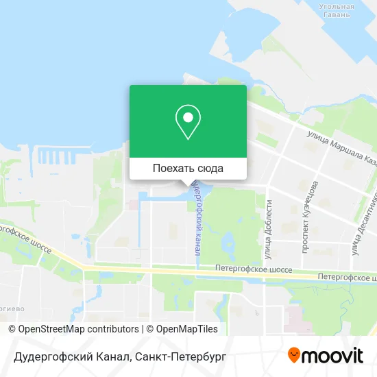 Карта Дудергофский Канал