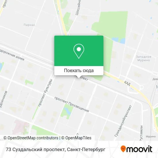 Карта 73 Суздальский проспект