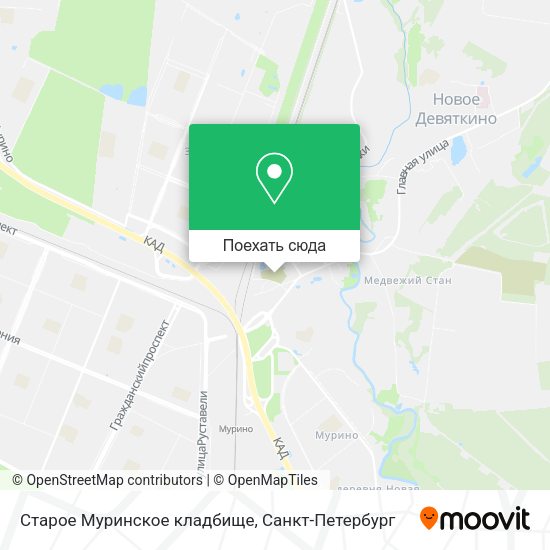 Карта Старое Муринское кладбище