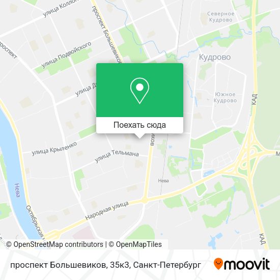 Карта проспект Большевиков, 35к3