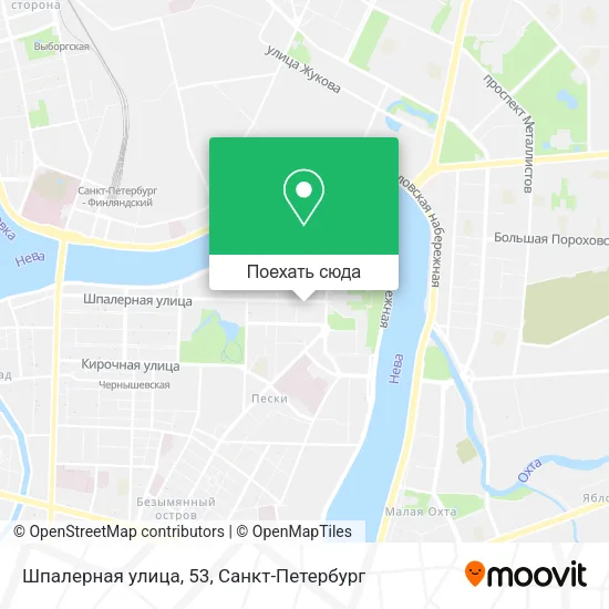 Карта Шпалерная улица, 53