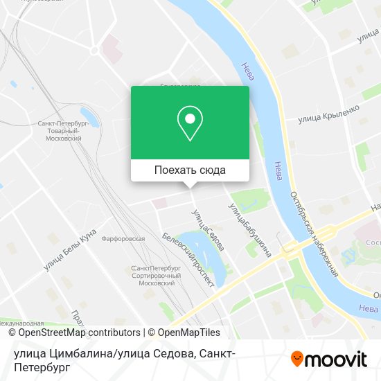 Карта улица Цимбалина/улица Седова