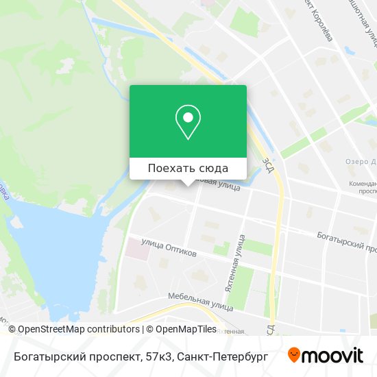 Карта Богатырский проспект, 57к3