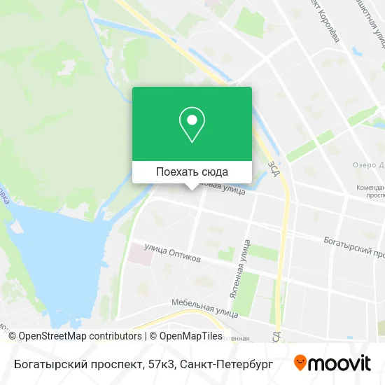 Карта Богатырский проспект, 57к3