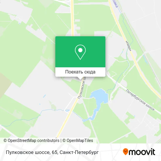 Карта Пулковское шоссе, 65