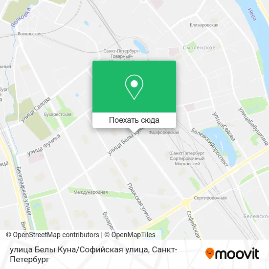 Карта улица Белы Куна / Софийская улица