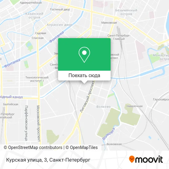 Карта Курская улица, 3