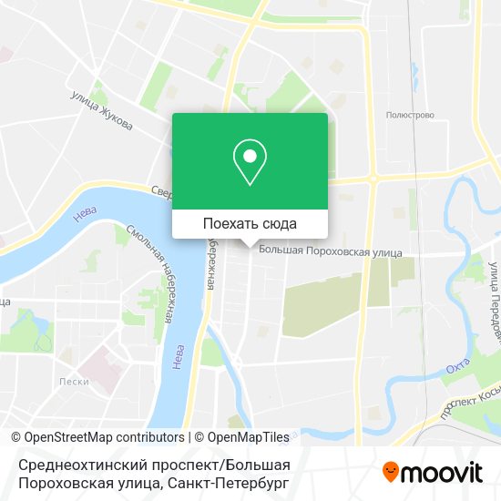 Карта Среднеохтинский проспект / Большая Пороховская улица