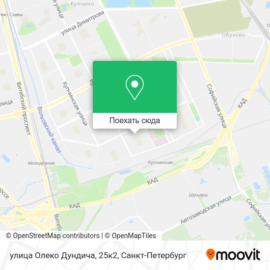 Карта улица Олеко Дундича, 25к2