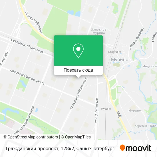 Карта Гражданский проспект, 128к2