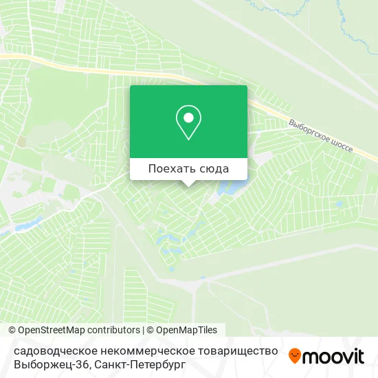 Карта садоводческое некоммерческое товарищество Выборжец-36