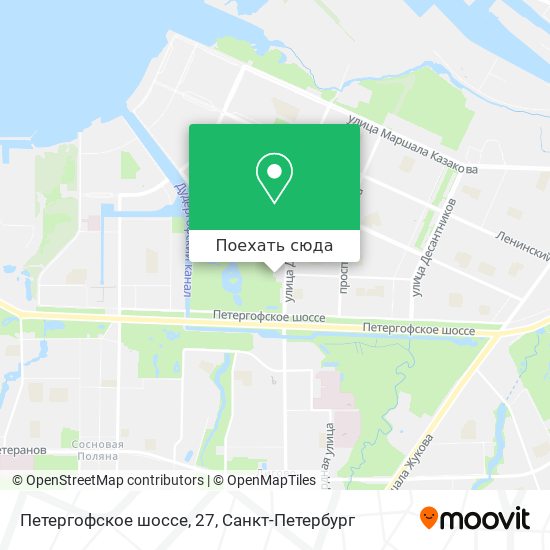 Петергофское шоссе карта спб