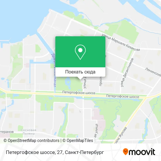 Карта Петергофское шоссе, 27