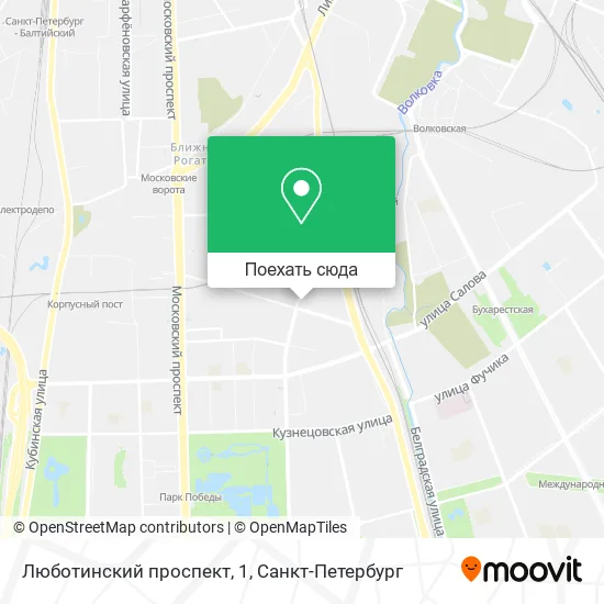 Карта Люботинский проспект, 1