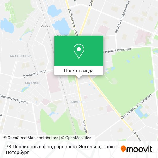 Карта 73 Пенсионный фонд проспект Энгельса