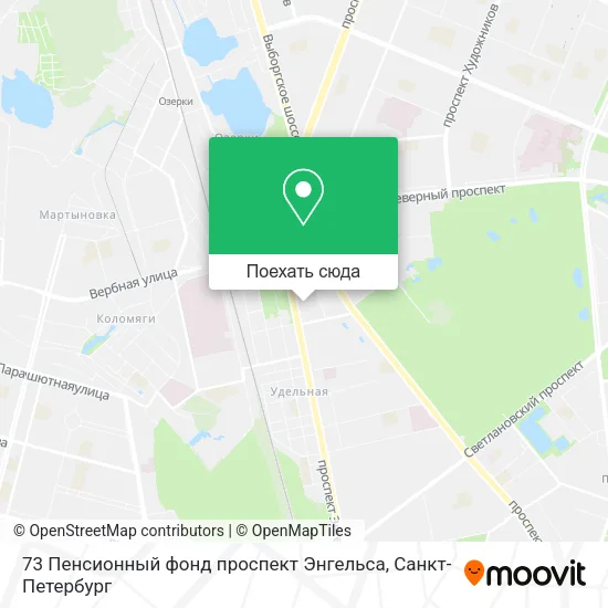 Карта 73 Пенсионный фонд проспект Энгельса