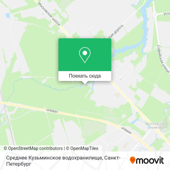 Карта Среднее Кузьминское водохранилище