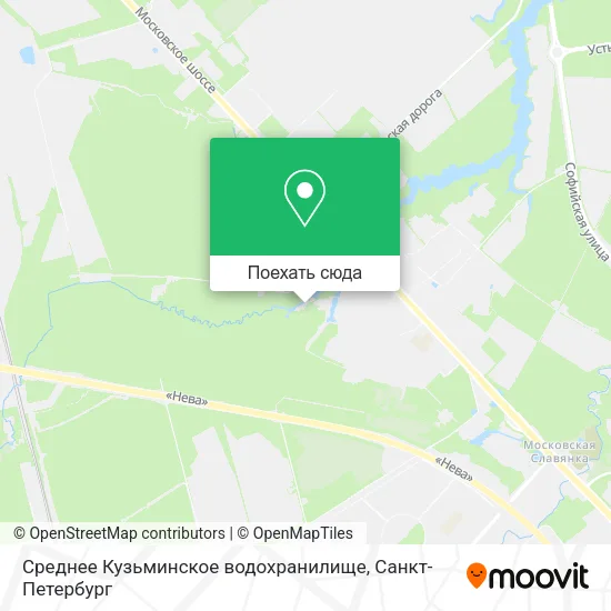 Карта Среднее Кузьминское водохранилище