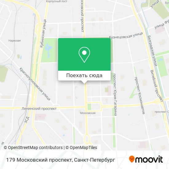 Карта 179 Московский проспект