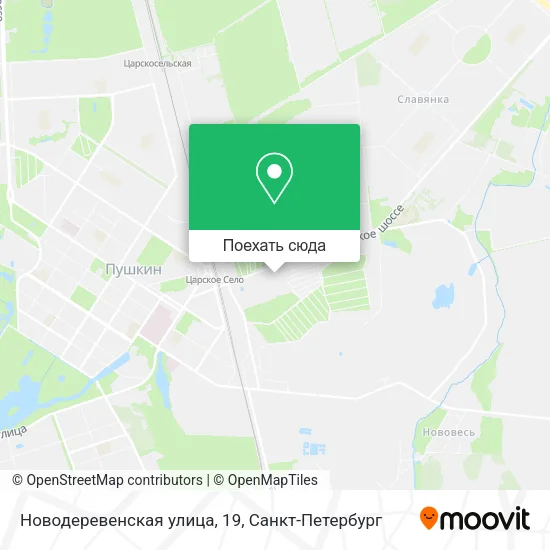 Карта Новодеревенская улица, 19