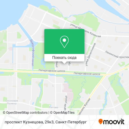 Карта проспект Кузнецова, 29к3