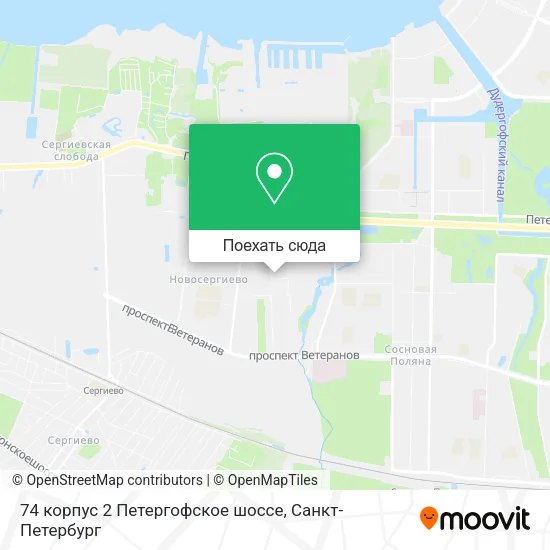 Карта 74 корпус 2 Петергофское шоссе