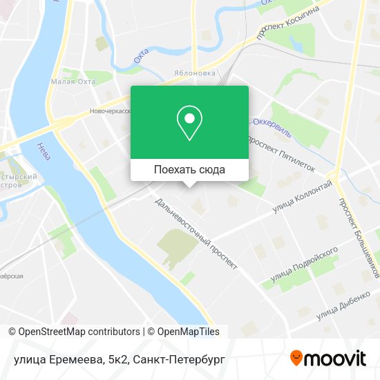 Карта улица Еремеева, 5к2