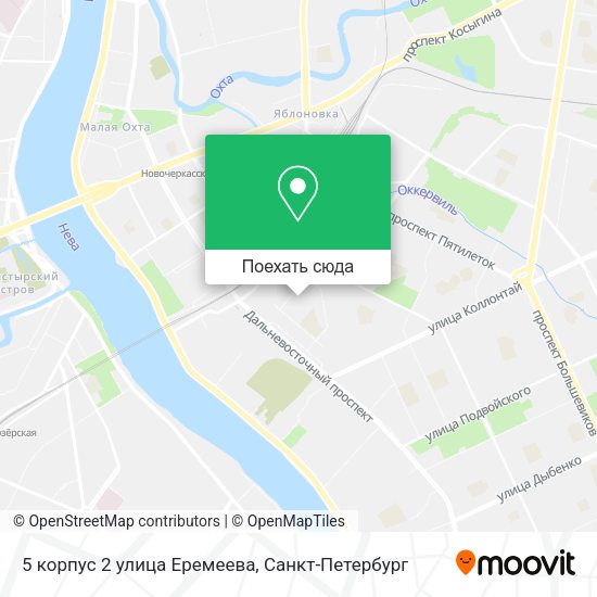Карта 5 корпус 2 улица Еремеева