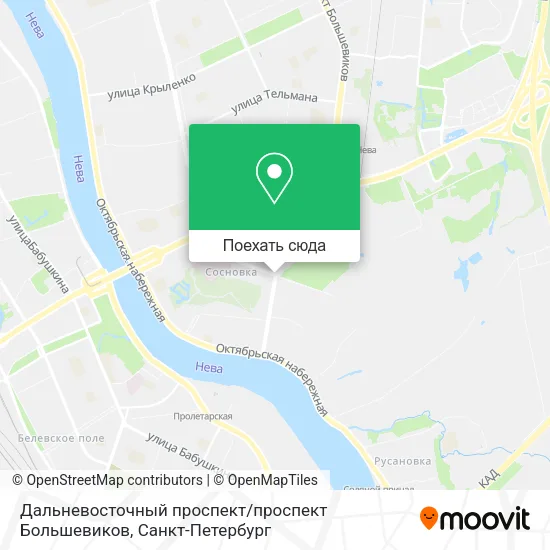 Карта Дальневосточный проспект / проспект Большевиков
