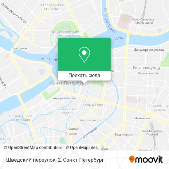 Карта Шведский переулок, 2