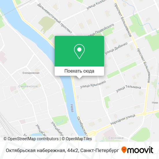 Карта Октябрьская набережная, 44к2