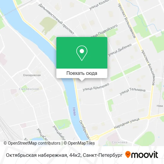 Карта Октябрьская набережная, 44к2