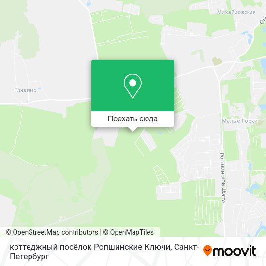 Карта коттеджный посёлок Ропшинские Ключи